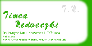 timea medveczki business card